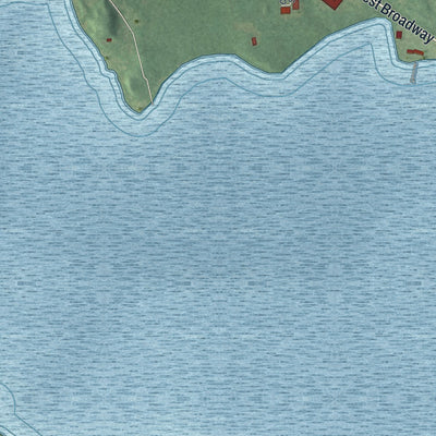 Close-up 2 of the Fulton City (Oswego County), New York map artwork