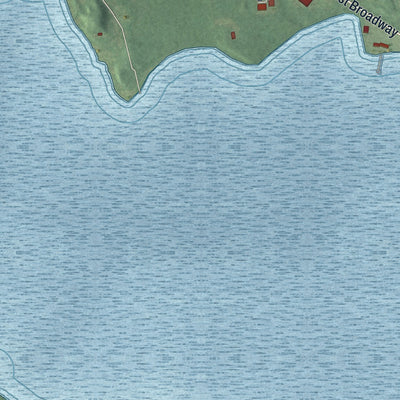 Second close-up of the map of Fulton, Oswego County, New York print showing more streets and buildings