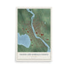 Fulton City (Oswego County), New York map print, 12" x 18" Archival Matte Print mockup
