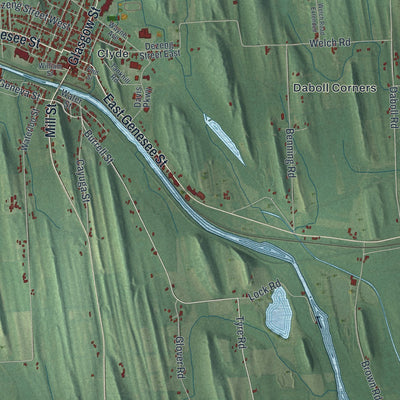 Close-up 1 of the Galen, New York map artwork