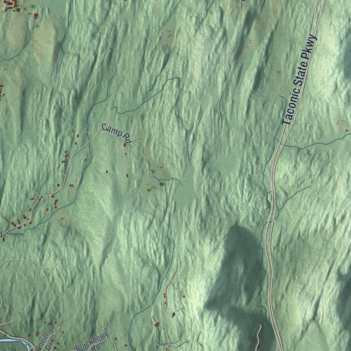 Close-up 1 of the Gallatin, New York map artwork