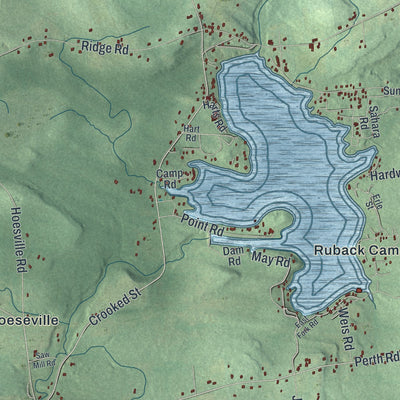 Close-up 1 of the Galway, New York map artwork