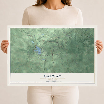 Galway, New York map print, 12" x 18" Archival Matte Print mockup