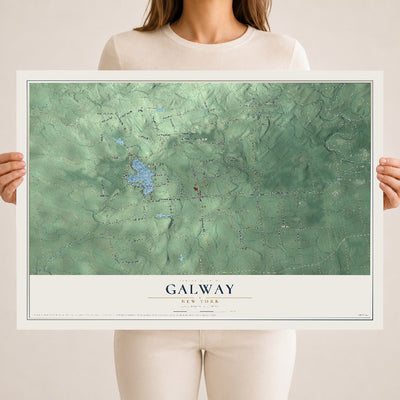 Galway, New York map print, 18" x 24" Archival Matte Print mockup
