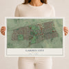 Garden City, New York map print, 12" x 18" Archival Matte Print mockup