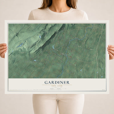 Gardiner, New York map print, 18" x 24" Archival Matte Print mockup
