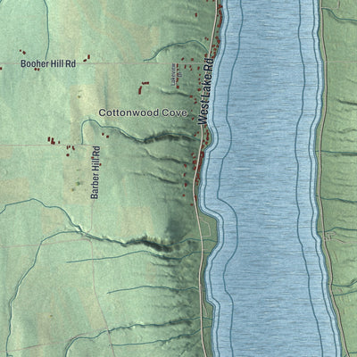 Close-up 2 of the Geneseo, New York map artwork