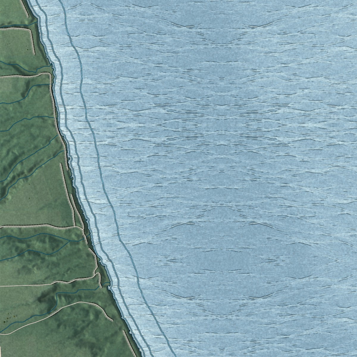 Close-up 2 of the Genoa, New York map artwork