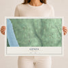 Genoa, New York map print, 12" x 18" Archival Matte Print mockup