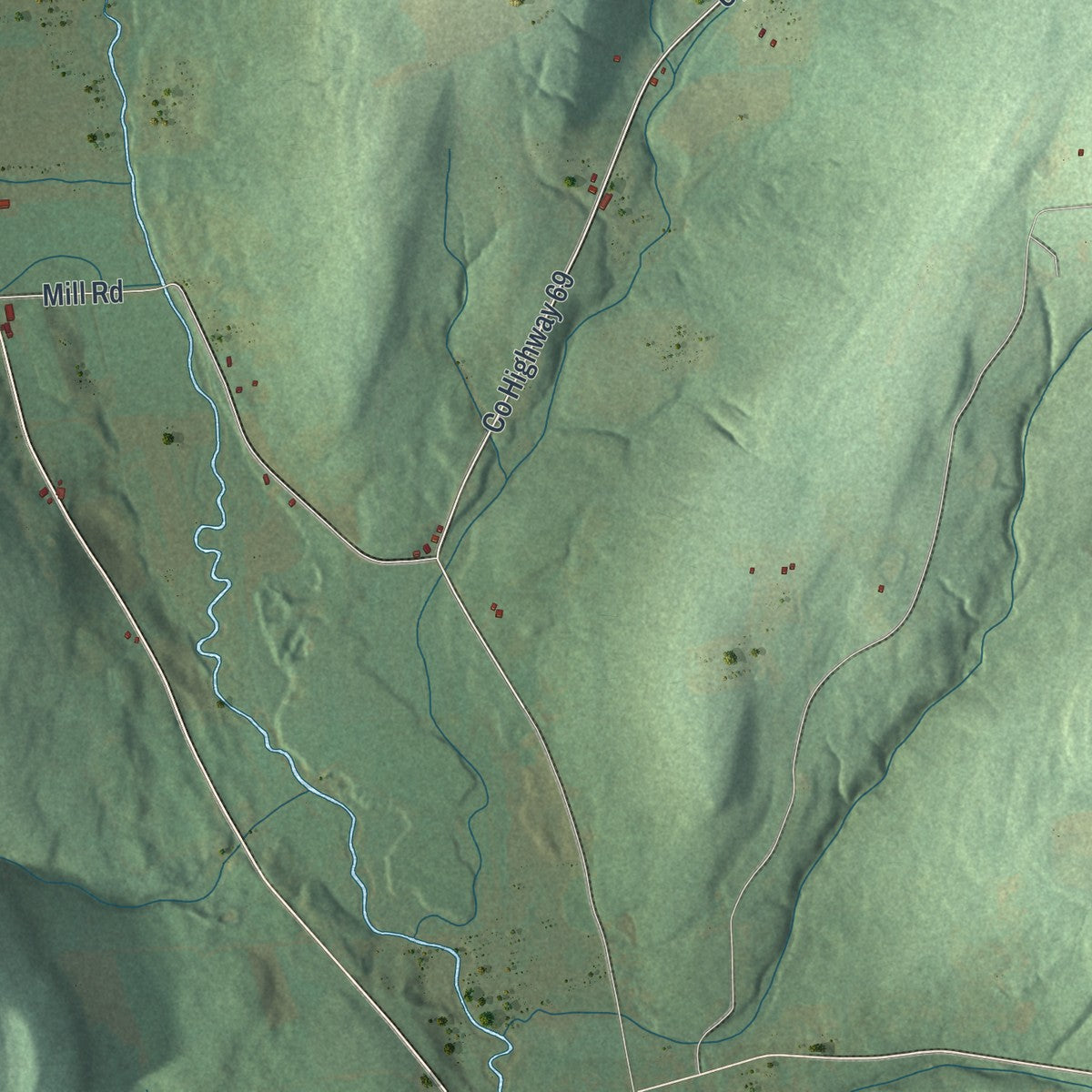 Close-up 2 of the Georgetown, New York map artwork