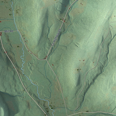 Close-up 2 of the Georgetown, New York map artwork