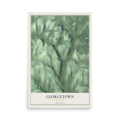 Georgetown, New York map print, 12" x 18" Archival Matte Print mockup
