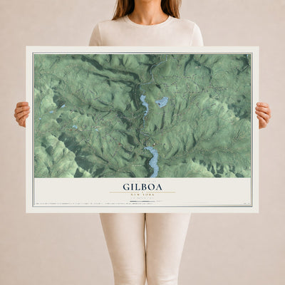 Gilboa, New York map print, 24" x 36" Archival Matte Print mockup