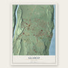 Glasco, New York map print, the full design