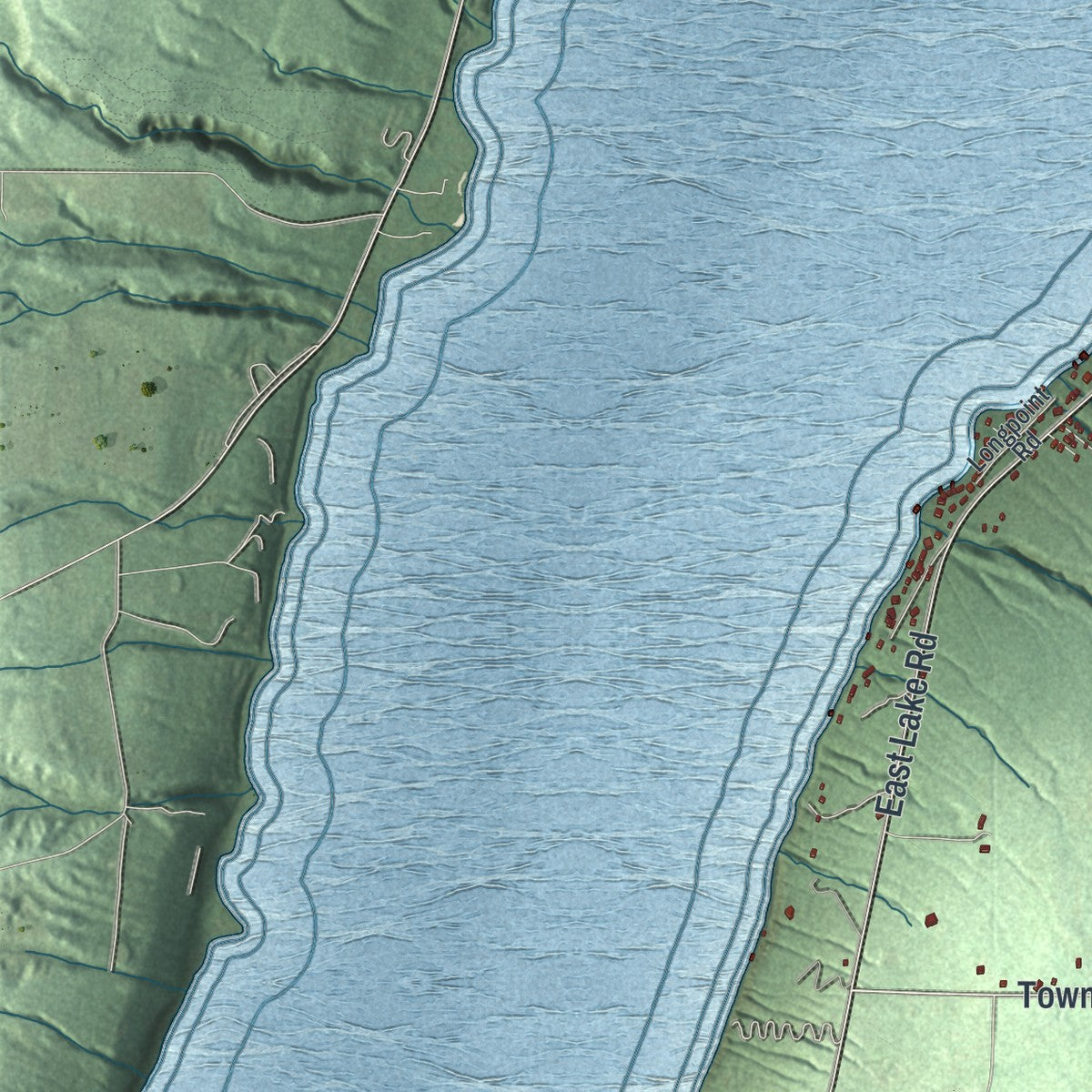 Close-up 1 of the Gorham, New York map artwork