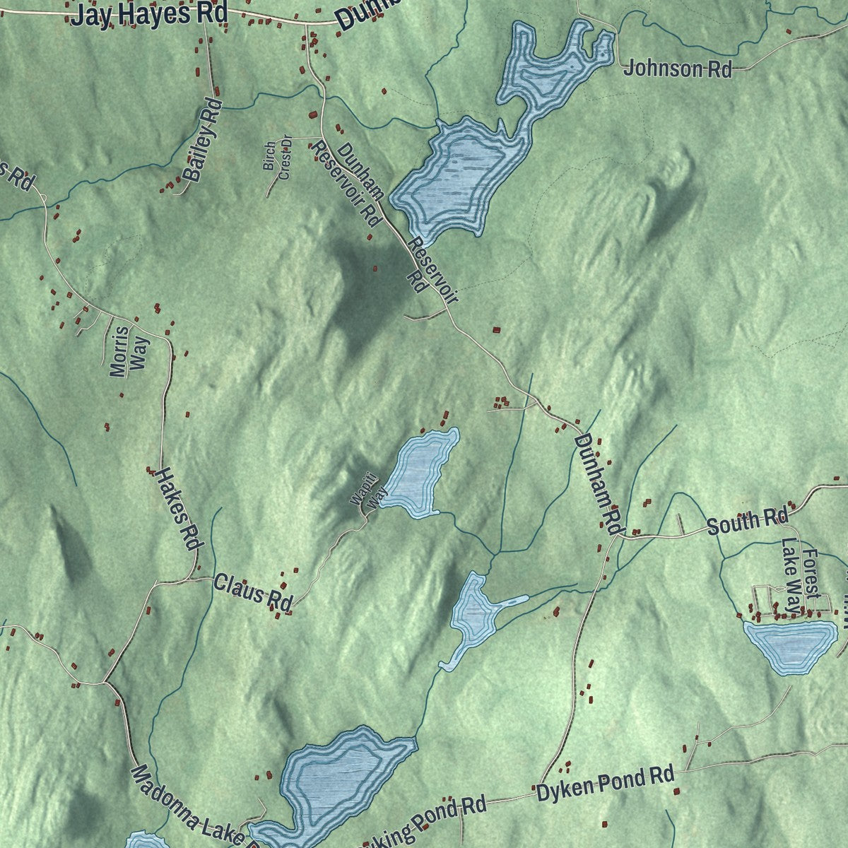 Close-up 2 of the Grafton, New York map artwork