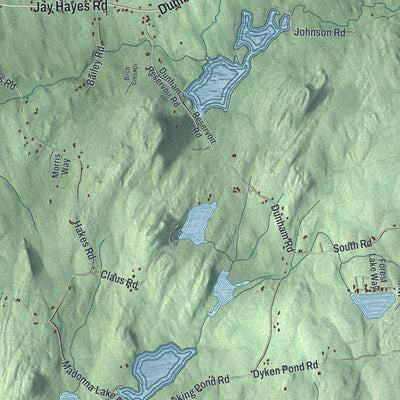 Close-up 2 of the Grafton, New York map artwork