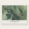 Grahamsville, New York map print, the full design