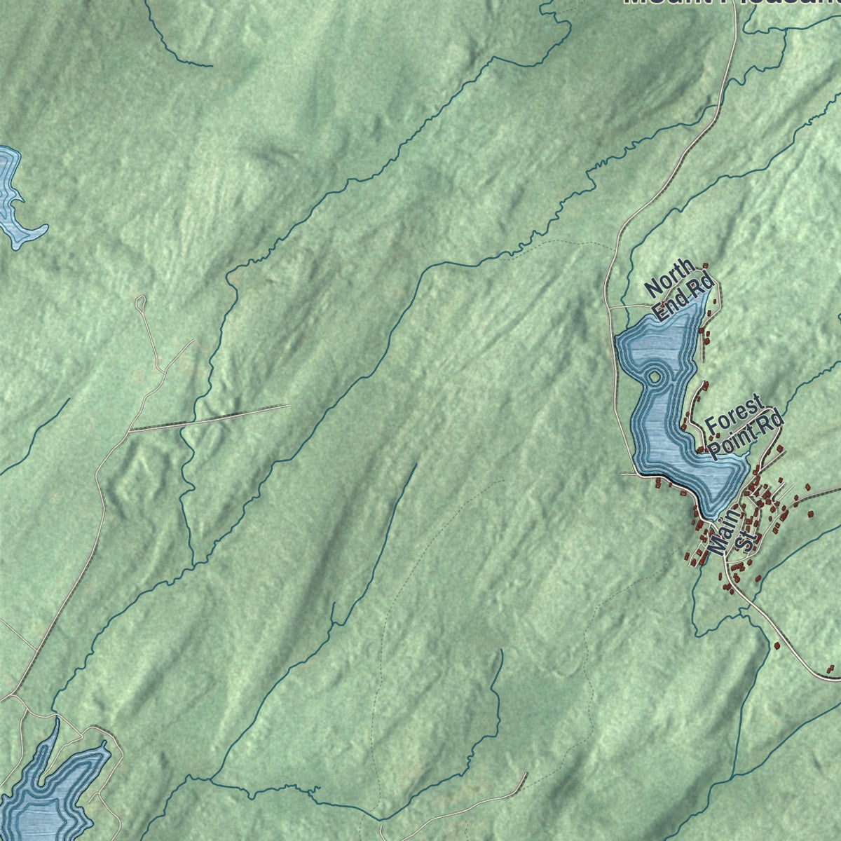 Close-up 2 of the Greenfield, New York map artwork