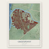 Greenpoint, New York map print, the full design