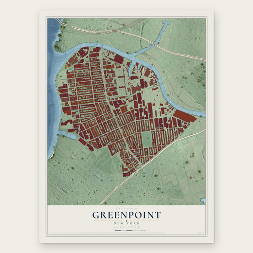 Greenpoint, New York map print, the full design