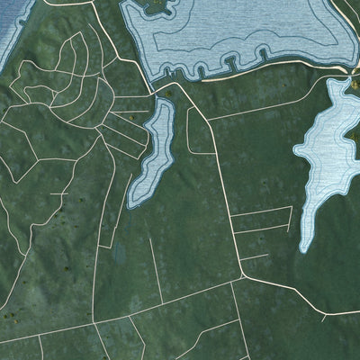 Close-up of the map of Greenport West, New York print showing street and building detail