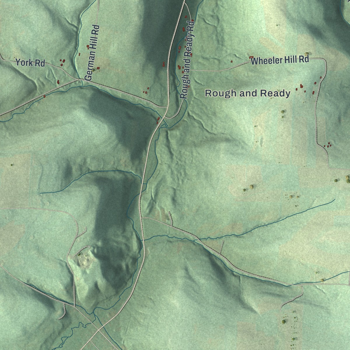 Close-up 2 of the Greenwood, New York map artwork