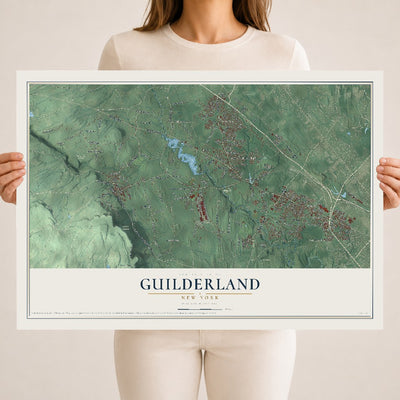 Guilderland, New York map print, 18" x 24" Archival Matte Print mockup