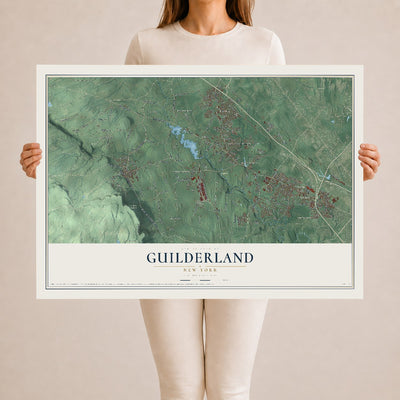 Guilderland, New York map print, 24" x 36" Archival Matte Print mockup
