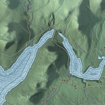 Close-up 1 of the Hadley, New York map artwork