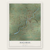Hagaman, New York map print, the full design