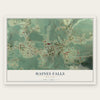 Haines Falls, New York map print, the full design