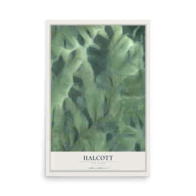 Halcott, New York map print, 12" x 18" Archival Matte Print mockup
