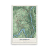 Halfmoon, New York map print, 12" x 18" Archival Matte Print mockup