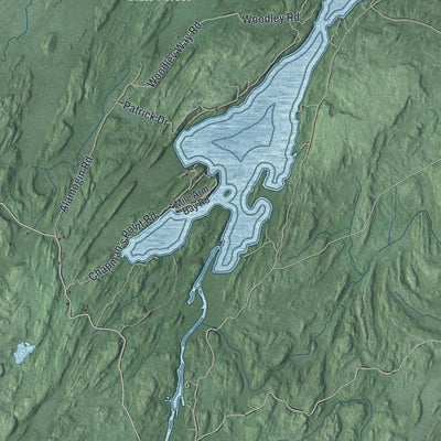 Close-up 2 of the Hammond, New York map artwork