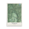 Hampton, New York map print, 12" x 18" Archival Matte Print mockup