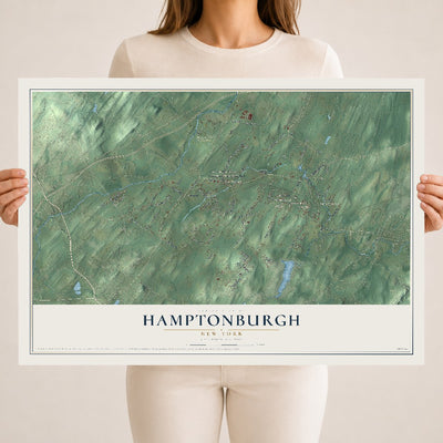 Hamptonburgh, New York map print, 18" x 24" Archival Matte Print mockup