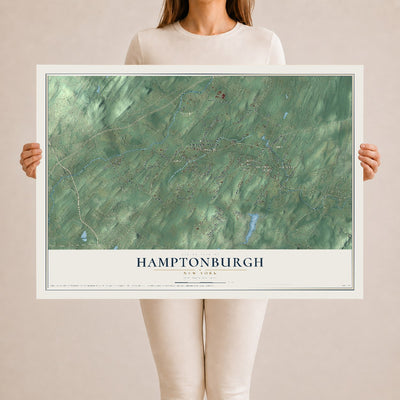 Hamptonburgh, New York map print, 24" x 36" Archival Matte Print mockup
