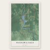 Hannawa Falls, New York map print, the full design