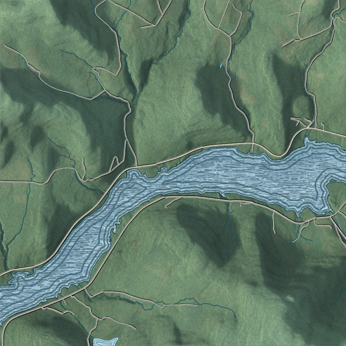 Close-up 1 of the Hardenburgh, New York map artwork