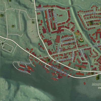 Close-up 2 of the Haverstraw, New York map artwork