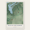 Head of the Harbor, New York map print, the full design