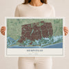 Hempstead, New York map print, 12" x 18" Archival Matte Print mockup