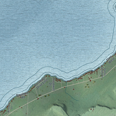 Close-up 2 of the Henderson, New York map artwork