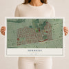 Herricks, New York map print, 12" x 18" Archival Matte Print mockup
