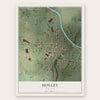 Holley, New York map print, the full design