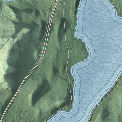 Close-up 2 of the Horicon, New York map artwork