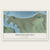 Huntington Bay, New York map print, the full design