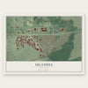 Islandia, New York map print, the full design