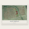 Islip Terrace, New York map print, the full design